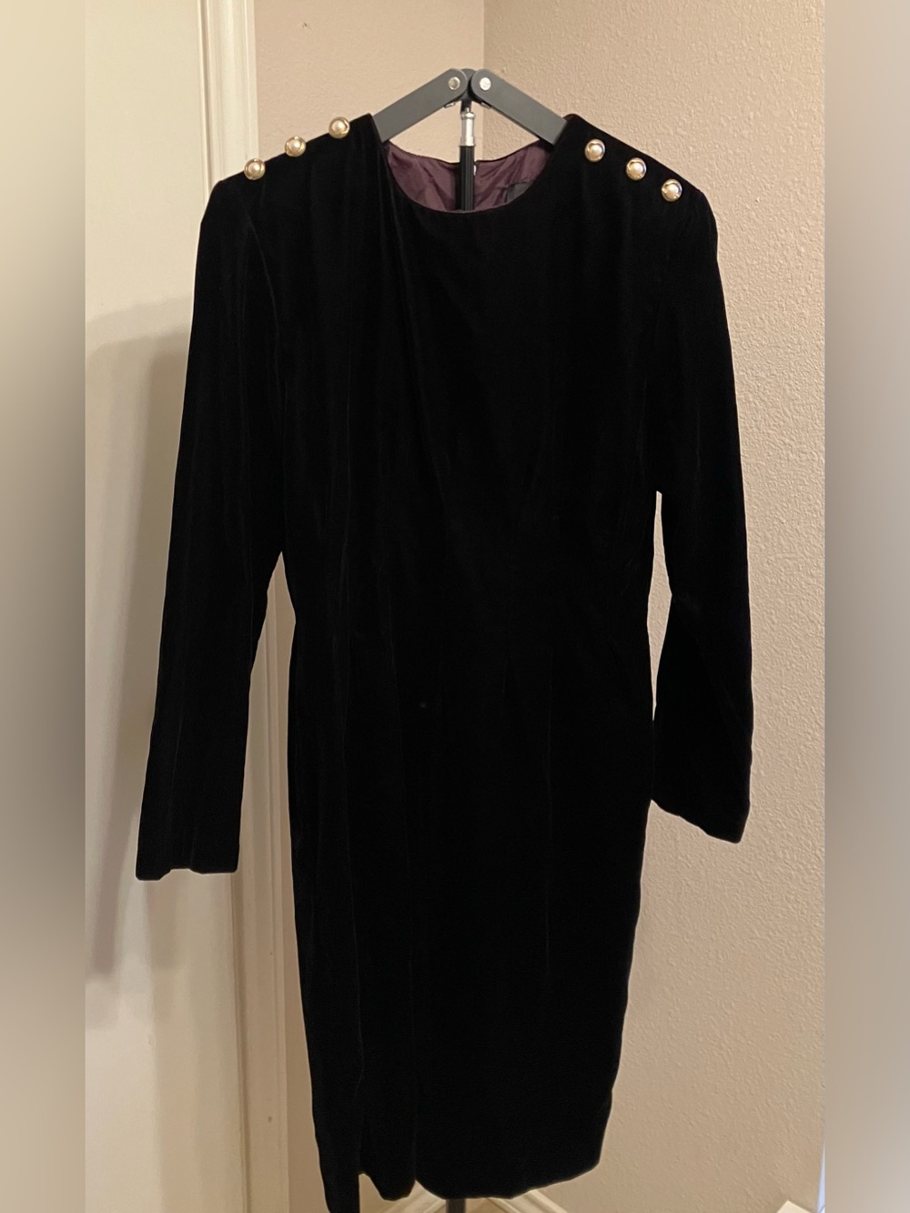 Positive Attitude Midnight Purple Velvet Color Shifting Dress - Size 12